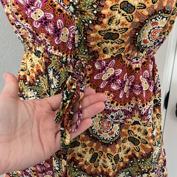 Johnny Martin Strapless Casual Summer Mini Print Dress/Coverup - Picture 4 of 11